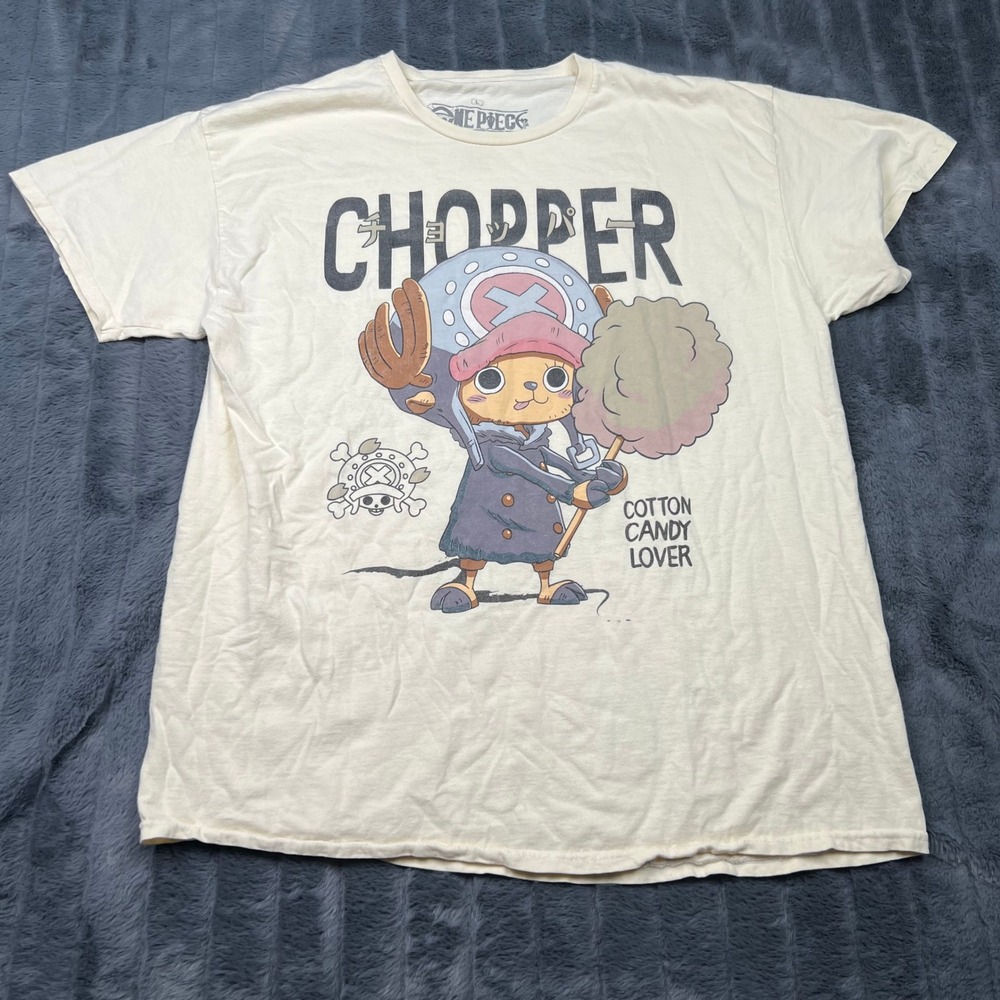 One Piece Chopper Cotton Candy Lover Graphic T-Shirt Cream Ripple Junction L